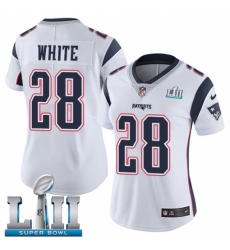 Women's Nike New England Patriots #28 James White Vapor Untouchable Limited Player Super Bowl LII NFL Jersey Women's Nike New England Patriots #28 James White Vapor Untouchable Limited Player Super Bowl LII NFL Jersey