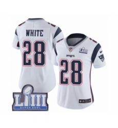 Women's Nike New England Patriots #28 James White Vapor Untouchable Limited Player Super Bowl LIII Bound NFL Jersey