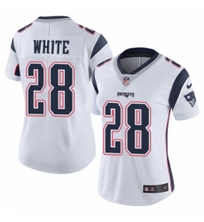 Women's Nike New England Patriots #28 James White White Vapor Untouchable Limited Player NFL Jersey Women's Nike New England Patriots #28 James White White Vapor Untouchable Limited Player NFL Jersey