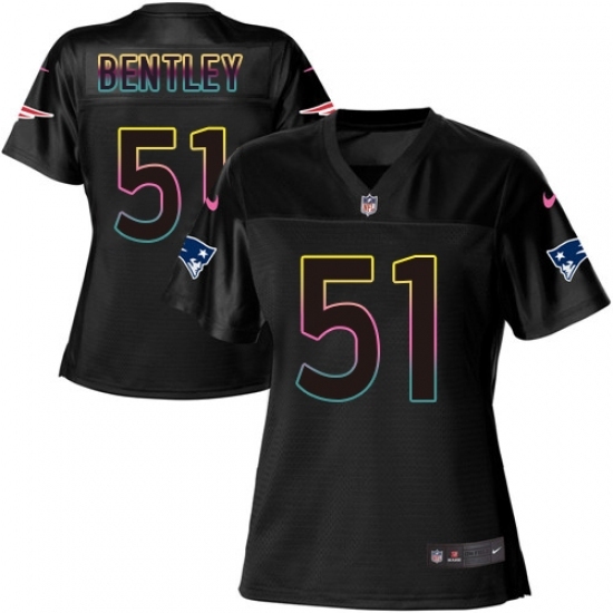 Women's Nike New England Patriots #51 Ja'Whaun Bentley Game Black Fashion NFL Jersey Women's Nike New England Patriots #51 Ja'Whaun Bentley Game Black Fashion NFL Jersey