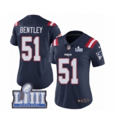 Women's Nike New England Patriots #51 Ja'Whaun Bentley Limited Navy Blue Rush Vapor Untouchable Super Bowl LIII Bound NFL Jersey