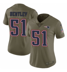 Women's Nike New England Patriots #51 Ja'Whaun Bentley Limited Olive 2017 Salute to Service NFL Jersey
