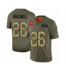 Men's New England Patriots #26 Sony Michel Limited Olive Camo 2019 Salute to Service Football Jersey Men's New England Patriots #26 Sony Michel Limited Olive Camo 2019 Salute to Service Football Jersey