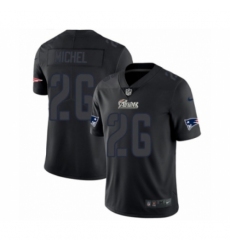 Men's Nike New England Patriots #26 Sony Michel Limited Black Rush Impact NFL Jersey