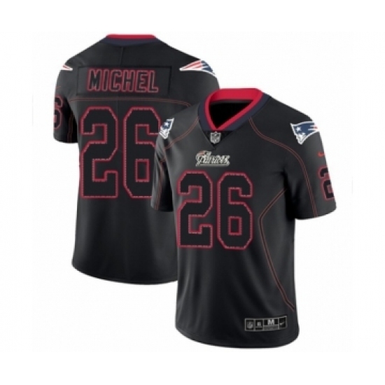 Men's Nike New England Patriots #26 Sony Michel Limited Lights Out Black Rush NFL Jersey Men's Nike New England Patriots #26 Sony Michel Limited Lights Out Black Rush NFL Jersey