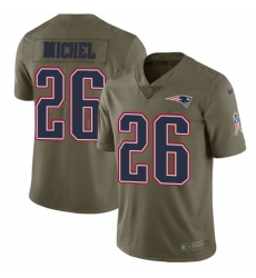 Men's Nike New England Patriots #26 Sony Michel Limited Olive 2017 Salute to Service NFL Jersey Men's Nike New England Patriots #26 Sony Michel Limited Olive 2017 Salute to Service NFL Jersey