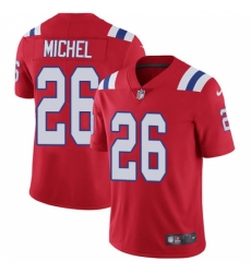 Men's Nike New England Patriots #26 Sony Michel Red Alternate Vapor Untouchable Limited Player NFL Jersey