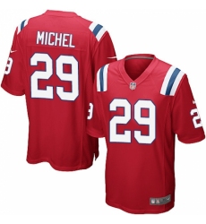 Men's Nike New England Patriots #29 Sony Michel Game Red Alternate NFL Jersey Men's Nike New England Patriots #29 Sony Michel Game Red Alternate NFL Jersey