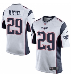 Men's Nike New England Patriots #29 Sony Michel Game White NFL Jersey Men's Nike New England Patriots #29 Sony Michel Game White NFL Jersey