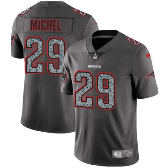 Men's Nike New England Patriots #29 Sony Michel Gray Static Vapor Untouchable Limited NFL Jersey Men's Nike New England Patriots #29 Sony Michel Gray Static Vapor Untouchable Limited NFL Jersey