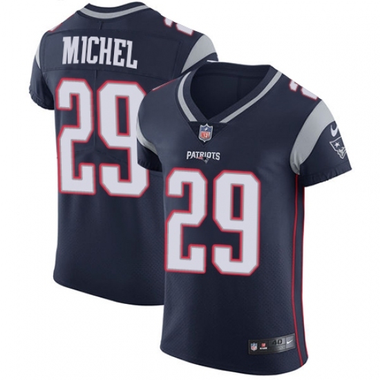 Men's Nike New England Patriots #29 Sony Michel Navy Blue Team Color Vapor Untouchable Elite Player NFL Jersey Men's Nike New England Patriots #29 Sony Michel Navy Blue Team Color Vapor Untouchable Elite Player NFL Jersey