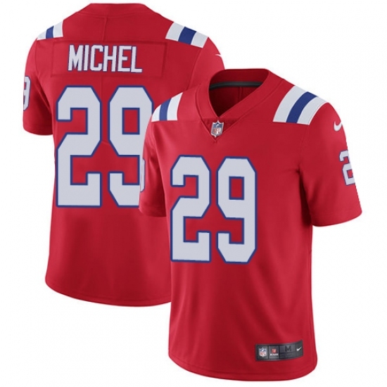 Men's Nike New England Patriots #29 Sony Michel Red Alternate Vapor Untouchable Limited Player NFL Jersey Men's Nike New England Patriots #29 Sony Michel Red Alternate Vapor Untouchable Limited Player NFL Jersey