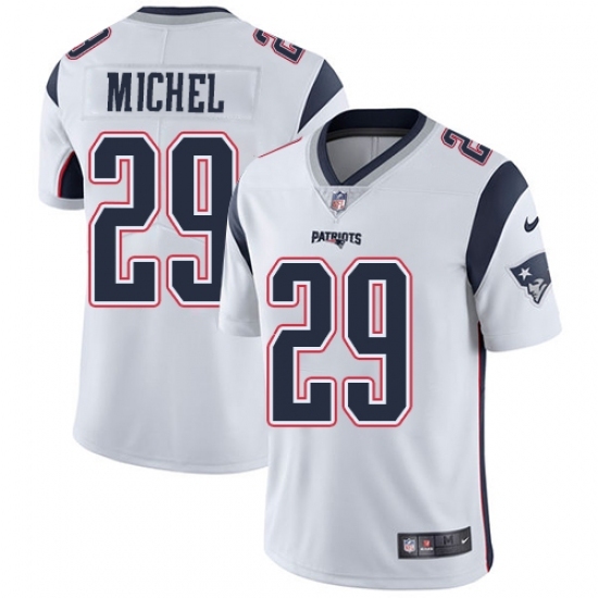 Men's Nike New England Patriots #29 Sony Michel White Vapor Untouchable Limited Player NFL Jersey Men's Nike New England Patriots #29 Sony Michel White Vapor Untouchable Limited Player NFL Jersey