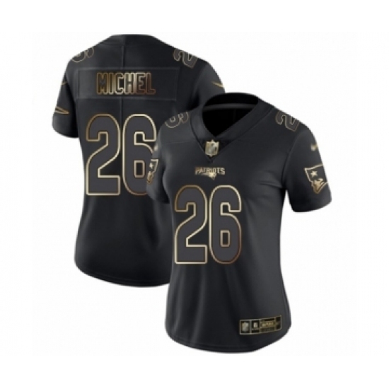 Women's New England Patriots #26 Sony Michel Black Gold Vapor Untouchable Limited Football Jersey Women's New England Patriots #26 Sony Michel Black Gold Vapor Untouchable Limited Football Jersey