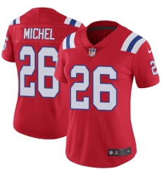 Women's Nike New England Patriots #26 Sony Michel Red Alternate Vapor Untouchable Limited Player NFL Jersey Women's Nike New England Patriots #26 Sony Michel Red Alternate Vapor Untouchable Limited Player NFL Jersey