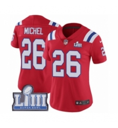 Women's Nike New England Patriots #26 Sony Michel Red Alternate Vapor Untouchable Limited Player Super Bowl LIII Bound NFL Jersey Women's Nike New England Patriots #26 Sony Michel Red Alternate Vapor Untouchable Limited Player Super Bowl LIII Bound NFL Jersey