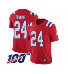 Men's New England Patriots #24 Stephon Gilmore Red Alternate Vapor Untouchable Limited Player 100th Season Football Jersey Men's New England Patriots #24 Stephon Gilmore Red Alternate Vapor Untouchable Limited Player 100th Season Football Jersey