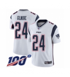 Men's New England Patriots #24 Stephon Gilmore White Vapor Untouchable Limited Player 100th Season Football Jersey Men's New England Patriots #24 Stephon Gilmore White Vapor Untouchable Limited Player 100th Season Football Jersey