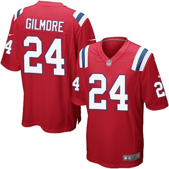 Men's Nike New England Patriots #24 Stephon Gilmore Game Red Alternate NFL Jersey Men's Nike New England Patriots #24 Stephon Gilmore Game Red Alternate NFL Jersey