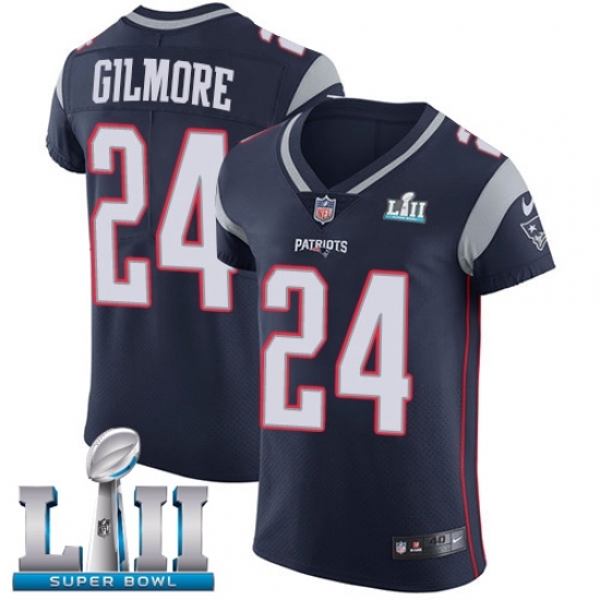 Men's Nike New England Patriots #24 Stephon Gilmore Navy Blue Team Color Vapor Untouchable Elite Player Super Bowl LII NFL Jersey Men's Nike New England Patriots #24 Stephon Gilmore Navy Blue Team Color Vapor Untouchable Elite Player Super Bowl LII NFL Jersey