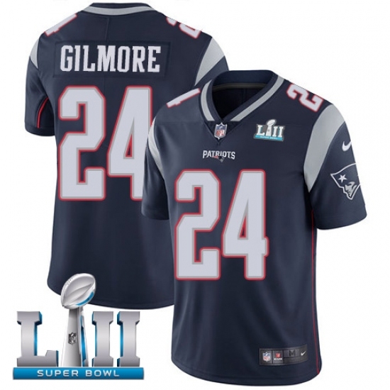 Men's Nike New England Patriots #24 Stephon Gilmore Navy Blue Team Color Vapor Untouchable Limited Player Super Bowl LII NFL Jersey Men's Nike New England Patriots #24 Stephon Gilmore Navy Blue Team Color Vapor Untouchable Limited Player Super Bowl LII NFL Jersey
