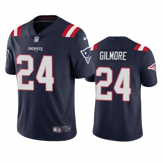 Nike New England Patriots #24 Stephon Gilmore Men's Navy 2020 Vapor Limited Jersey Nike New England Patriots #24 Stephon Gilmore Men's Navy 2020 Vapor Limited Jersey