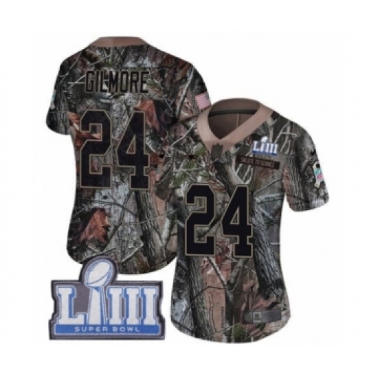 Women's Nike New England Patriots #24 Stephon Gilmore Camo Rush Realtree Limited Super Bowl LIII Bound NFL Jersey Women's Nike New England Patriots #24 Stephon Gilmore Camo Rush Realtree Limited Super Bowl LIII Bound NFL Jersey