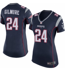 Women's Nike New England Patriots #24 Stephon Gilmore Game Navy Blue Team Color NFL Jersey Women's Nike New England Patriots #24 Stephon Gilmore Game Navy Blue Team Color NFL Jersey