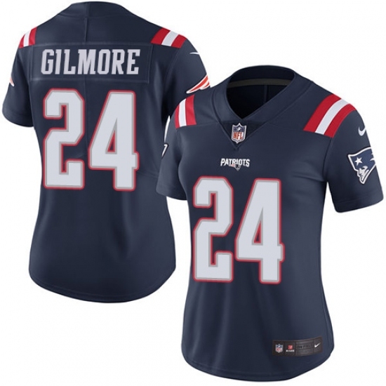 Women's Nike New England Patriots #24 Stephon Gilmore Limited Navy Blue Rush Vapor Untouchable NFL Jersey Women's Nike New England Patriots #24 Stephon Gilmore Limited Navy Blue Rush Vapor Untouchable NFL Jersey