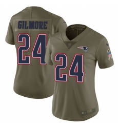 Women's Nike New England Patriots #24 Stephon Gilmore Limited Olive 2017 Salute to Service NFL Jersey Women's Nike New England Patriots #24 Stephon Gilmore Limited Olive 2017 Salute to Service NFL Jersey