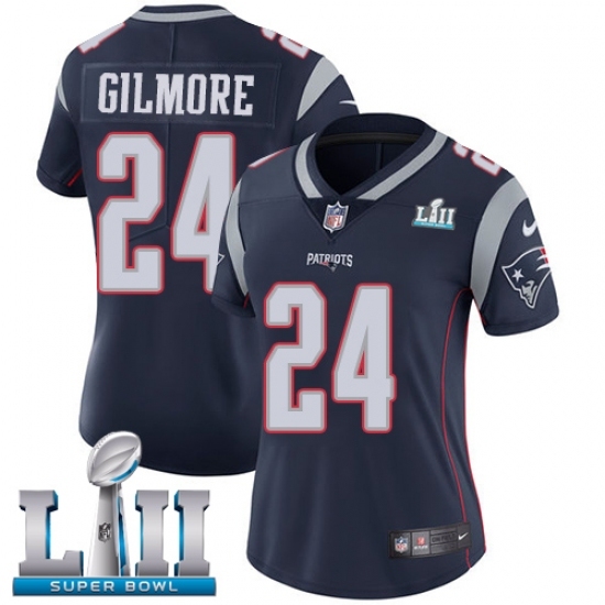 Women's Nike New England Patriots #24 Stephon Gilmore Navy Blue Team Color Vapor Untouchable Limited Player Super Bowl LII NFL Jersey Women's Nike New England Patriots #24 Stephon Gilmore Navy Blue Team Color Vapor Untouchable Limited Player Super Bowl LII NFL Jersey