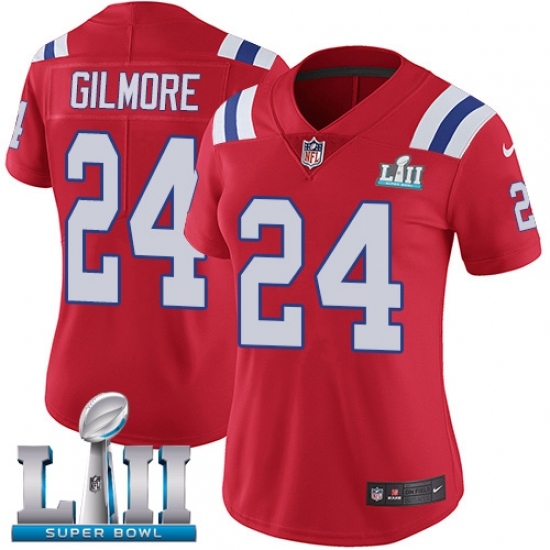 Women's Nike New England Patriots #24 Stephon Gilmore Red Alternate Vapor Untouchable Limited Player Super Bowl LII NFL Jersey Women's Nike New England Patriots #24 Stephon Gilmore Red Alternate Vapor Untouchable Limited Player Super Bowl LII NFL Jersey