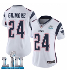 Women's Nike New England Patriots #24 Stephon Gilmore White Vapor Untouchable Limited Player Super Bowl LII NFL Jersey Women's Nike New England Patriots #24 Stephon Gilmore White Vapor Untouchable Limited Player Super Bowl LII NFL Jersey