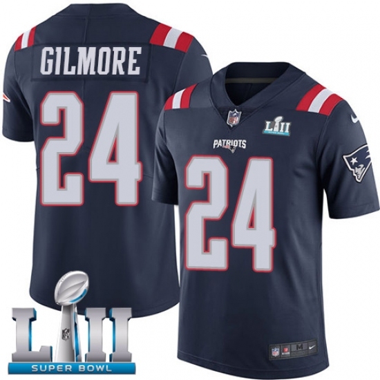 Youth Nike New England Patriots #24 Stephon Gilmore Limited Navy Blue Rush Vapor Untouchable Super Bowl LII NFL Jersey Youth Nike New England Patriots #24 Stephon Gilmore Limited Navy Blue Rush Vapor Untouchable Super Bowl LII NFL Jersey