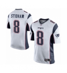 Men's New England Patriots #8 Jarrett Stidham Game White Football Jersey Men's New England Patriots #8 Jarrett Stidham Game White Football Jersey