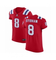 Men's New England Patriots #8 Jarrett Stidham Red Alternate Vapor Untouchable Elite Player Football Jersey Men's New England Patriots #8 Jarrett Stidham Red Alternate Vapor Untouchable Elite Player Football Jersey
