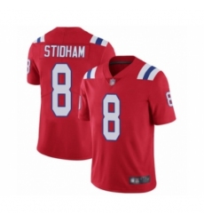 Men's New England Patriots #8 Jarrett Stidham Red Alternate Vapor Untouchable Limited Player Football Jersey Men's New England Patriots #8 Jarrett Stidham Red Alternate Vapor Untouchable Limited Player Football Jersey