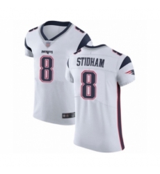 Men's New England Patriots #8 Jarrett Stidham White Vapor Untouchable Elite Player Football Jersey Men's New England Patriots #8 Jarrett Stidham White Vapor Untouchable Elite Player Football Jersey