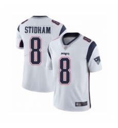 Men's New England Patriots #8 Jarrett Stidham White Vapor Untouchable Limited Player Football Jersey Men's New England Patriots #8 Jarrett Stidham White Vapor Untouchable Limited Player Football Jersey