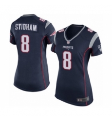 Women's New England Patriots #8 Jarrett Stidham Game Navy Blue Team Color Football Jersey Women's New England Patriots #8 Jarrett Stidham Game Navy Blue Team Color Football Jersey