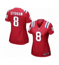 Women's New England Patriots #8 Jarrett Stidham Game Red Alternate Football Jersey Women's New England Patriots #8 Jarrett Stidham Game Red Alternate Football Jersey