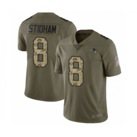 Youth New England Patriots #8 Jarrett Stidham Limited Olive Camo 2017 Salute to Service Football Jersey Youth New England Patriots #8 Jarrett Stidham Limited Olive Camo 2017 Salute to Service Football Jersey