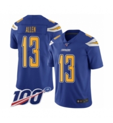 Men's Los Angeles Chargers #13 Keenan Allen Limited Electric Blue Rush Vapor Untouchable 100th Season Football Jersey