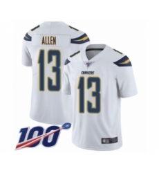 Men's Los Angeles Chargers #13 Keenan Allen White Vapor Untouchable Limited Player 100th Season Football Jersey