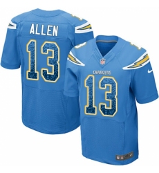 Men's Nike Los Angeles Chargers #13 Keenan Allen Elite Electric Blue Alternate Drift Fashion NFL Jersey