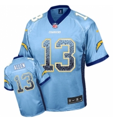 Men's Nike Los Angeles Chargers #13 Keenan Allen Elite Electric Blue Drift Fashion NFL Jersey