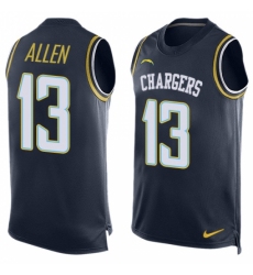 Men's Nike Los Angeles Chargers #13 Keenan Allen Limited Navy Blue Player Name & Number Tank Top NFL Jersey