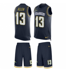 Men's Nike Los Angeles Chargers #13 Keenan Allen Limited Navy Blue Tank Top Suit NFL Jersey