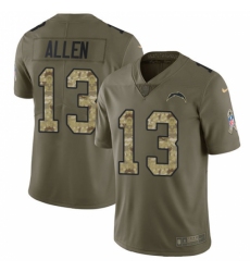 Men's Nike Los Angeles Chargers #13 Keenan Allen Limited Olive/Camo 2017 Salute to Service NFL Jersey