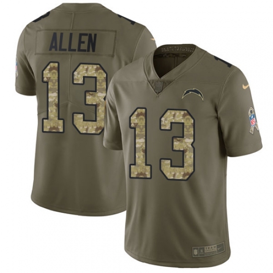 Men's Nike Los Angeles Chargers #13 Keenan Allen Limited Olive/Camo 2017 Salute to Service NFL Jersey Men's Nike Los Angeles Chargers #13 Keenan Allen Limited Olive/Camo 2017 Salute to Service NFL Jersey